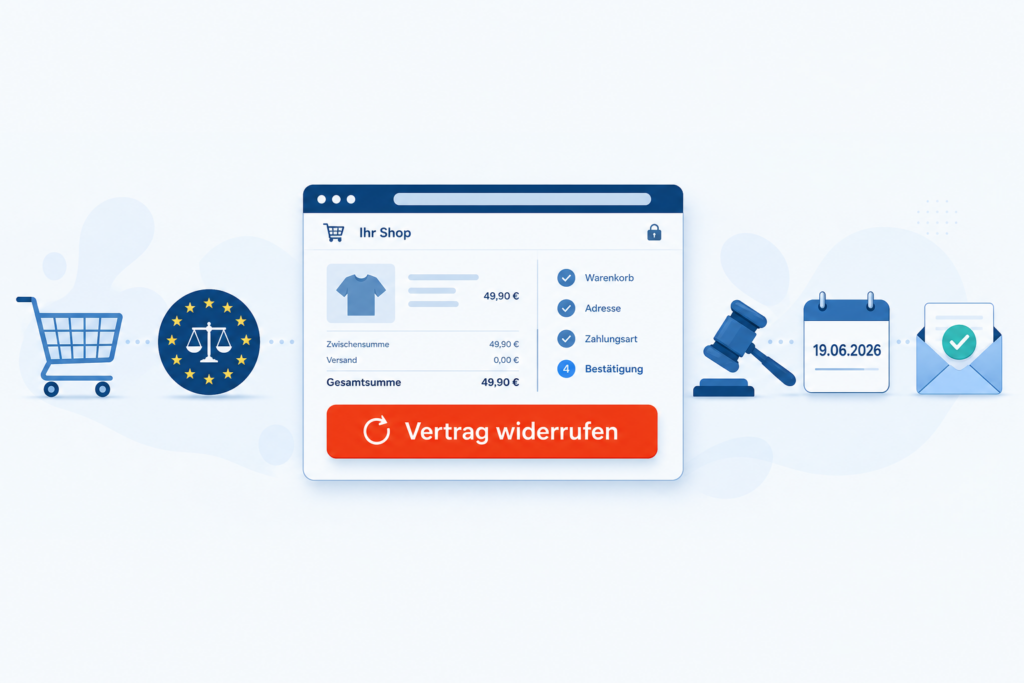 Widerrufsbutton ab 19. Juni 2026 Pflicht: Was Shops und Websitebetreiber jetzt tun müssen